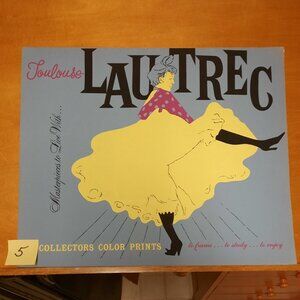 Art Prints, Portfolio of 5 Toulouse Lautrec Art Prints